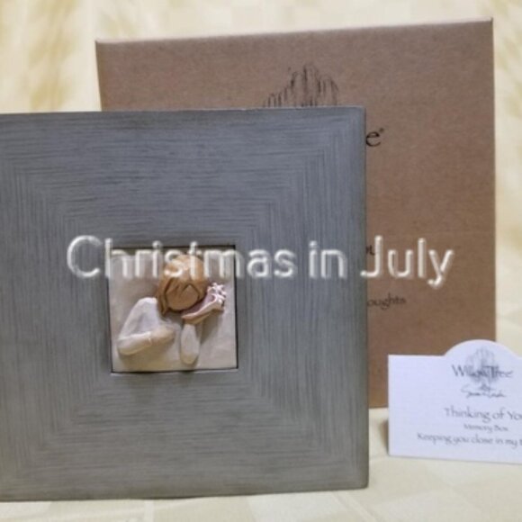 Willow Tree Thinking of You Memory Box Conk Shell #26634 - Picture 1 of 3